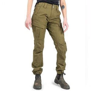 Dovetail Workwear Women's Ready Set Cargo Pant in Olive Green Ripstop